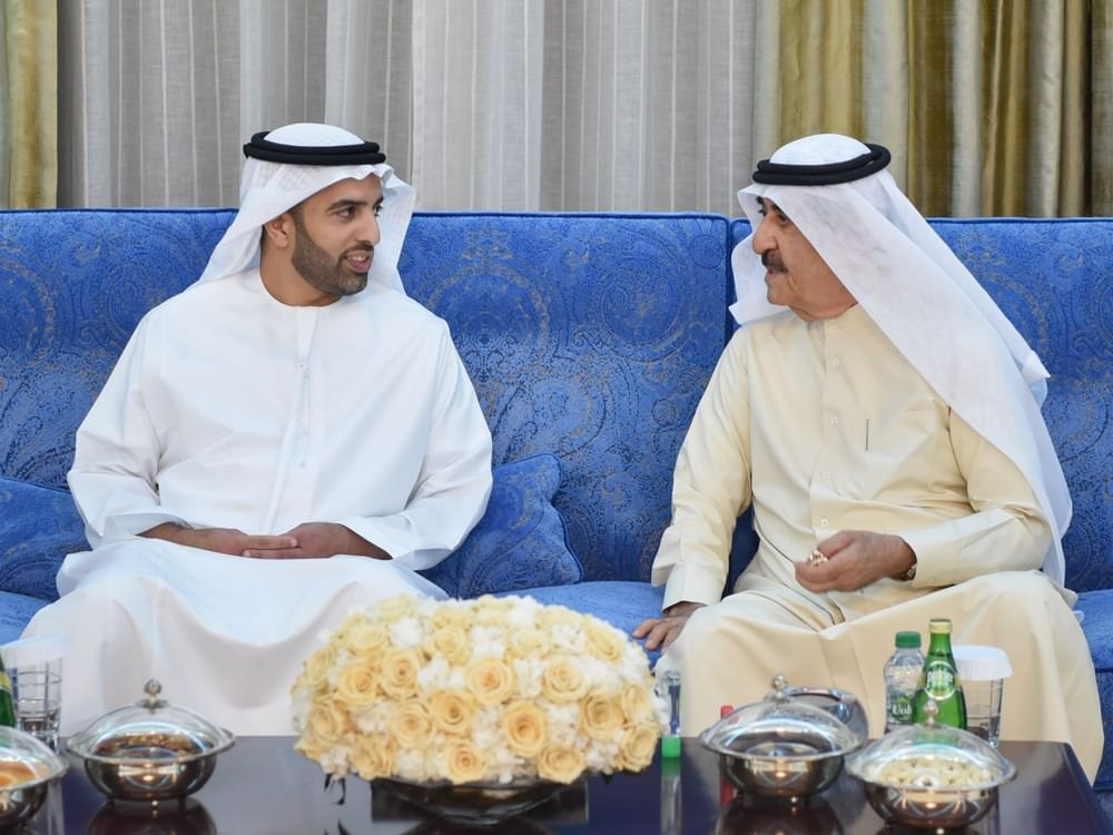 حاكم أم القيوين يتقبل تهاني ولي عهد رأس الخيمة بمناسبة شهر رمضان المبارك 1 حاكم أم القيوين يتقبل تهاني ولي عهد رأس الخيمة بمناسبة شهر رمضان المبارك