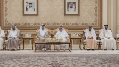 حاكم الشارقة يواصل استقبال المهنئين بحلول عيد الفطر المبارك