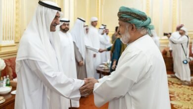 حمد الشرقي يواصل استقبال المهنئين بشهر رمضان بحضور ولي عهد الفجيرة