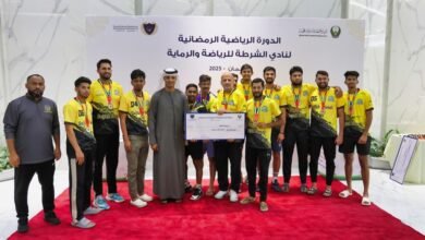 اختتام بطولة الكرة الطائرة الرمضانية بنادي الشرطة في عجمان