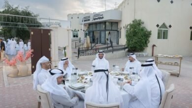 سلطان بن أحمد القاسمي يشهد الفطور الجماعي لأعضاء السلطة القضائية