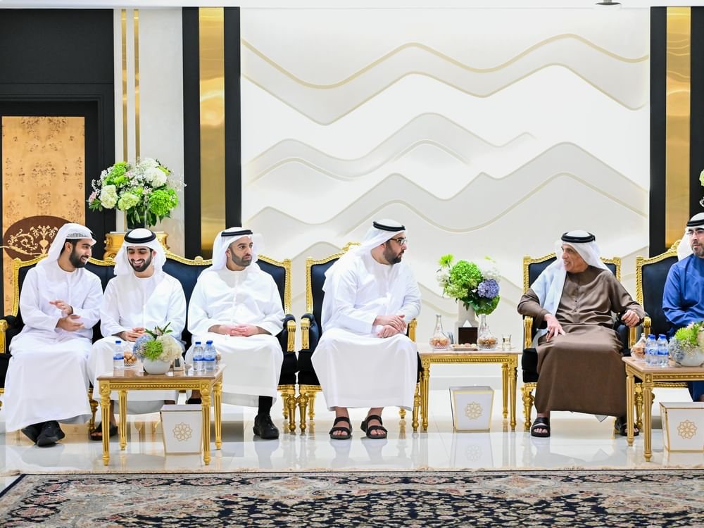 سعود بن صقر يتقبل تهاني ولي عهد أم القيوين بشهر رمضان المبارك 1 سعود بن صقر يتقبل تهاني ولي عهد أم القيوين بشهر رمضان المبارك