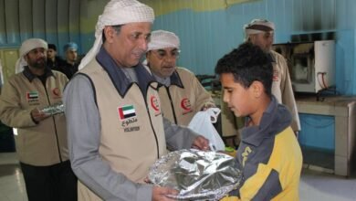 توزيع وجبات رمضانية بمناسبة "يوم زايد للعمل الإنساني" في مريجيب الفهود