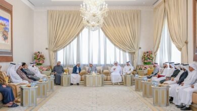 حميد بن راشد يستقبل حمد الشرقي بالرباط