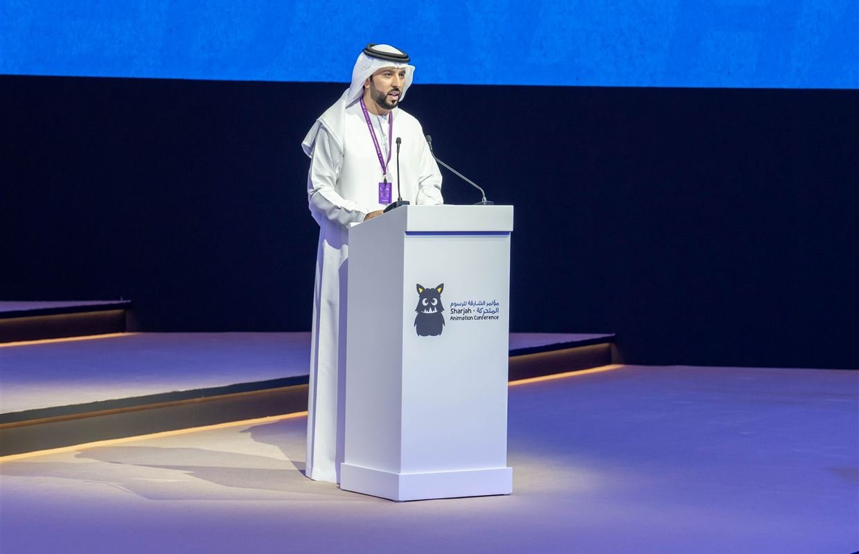حاكم الشارقة يشهد افتتاح الدورة الثالثة من مؤتمر الشارقة للرسوم المتحركة 1 حاكم الشارقة