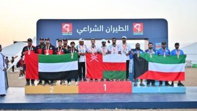 الحمادي يكرر إنجازه ويهدي الإمارات ذهبية ثالثة في دورة الألعاب الخليجية الشاطئية