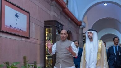 حمدان بن محمد يبحث في الهند سبل تعزيز التعاون وتبادل الخبرات وأفضل الممارسات في المجالات الدفاعية