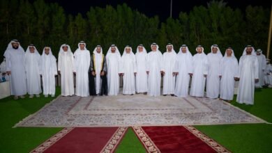 عبدالله بن سالم القاسمي يشهد حفل زفاف عمران علي العويس