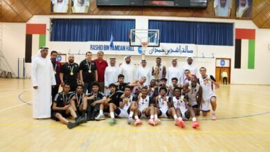 الشارقة بطلاً لدوري الشباب لكرة السلة للمرة التاسعة