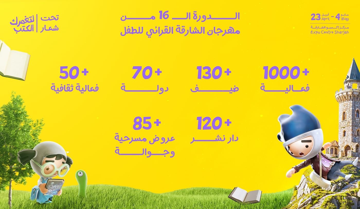 "مهرجان الشارقة القرائي للطفل" ينطلق غدا بأكثر من ألف فعالية متنوعة