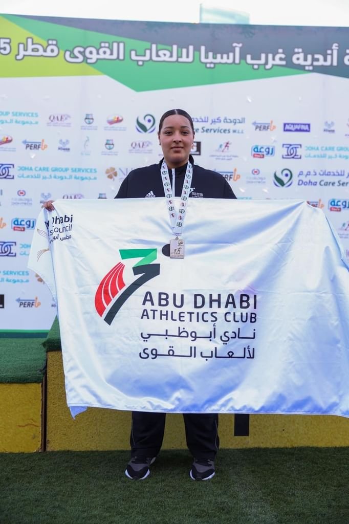 "أبوظبي لألعاب القوى" يحرز فضية وبرونزية غرب آسيا في الدوحة