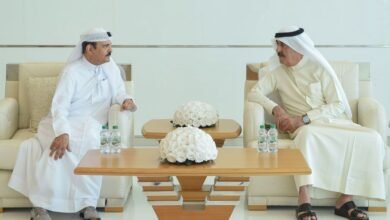 حاكم أم القيوين يتقبل التعازي من الشيوخ والمواطنين والمقيمين في وفاة والدته الشيخة حصة بنت حميد بن عبدالرحمن الشامسي