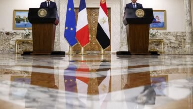 مصر وفرنسا ترفضان تهجير الفلسطينيين وتنسّقان لعقد مؤتمر إعمار غزة