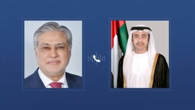 عبدالله بن زايد ونائب رئيس الوزراء وزير الخارجية الباكستاني يبحثان هاتفيا العلاقات الإستراتيجية بين البلدين