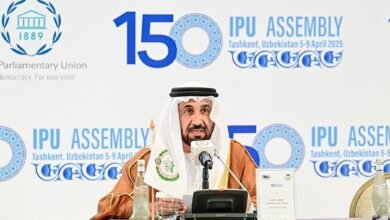 اليماحي: البرلمان العربي ملتزم بدعم القضايا العربية وعلى رأسها فلسطين