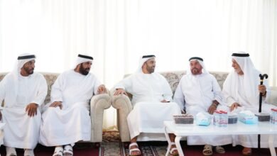 ولي عهد رأس الخيمة يقدم واجب العزاء بوفاة محمد المسافري