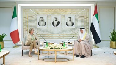 صقر غباش يستقبل رئيسة "لجنة الشؤون الخارجية" بمجلس الشيوخ الإيطالي