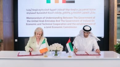 الإمارات وأيرلندا توقّعان مذكرة تفاهم لتعزيز التعاون وإنشاء لجنة اقتصادية مشتركة