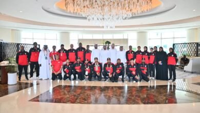 وفد الإمارات يزور مقر إقامة الرياضيين المشاركين في "الألعاب الخليجية"