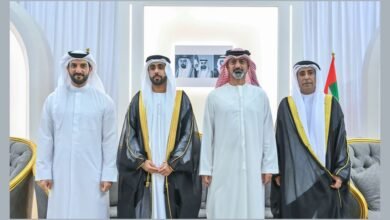 سلطان بن أحمد وعمار بن حميد يحضران أفراح المزروع والشريف