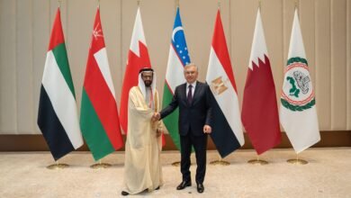 رئيس أوزبكستان يستقبل علي النعيمي ورؤساء البرلمانات الخليجية المشاركين في اجتماعات البرلمان الدولي بطشقند