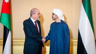 عبدالله بن زايد يستقبل أيمن الصفدي ويبحثان العلاقات الأخوية بين البلدين