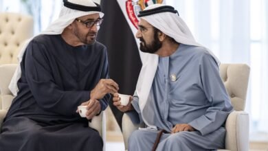 رئيس الدولة يستقبل محمد بن راشد