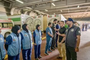 وفد سنغافوري رفيع يشيد بالمستشفى الإماراتي العائم في العريش