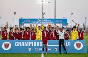 تتويج فريق الوحدة ببطولة دوري تحت 15 سنة (أ)