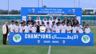 فريق الإمارات بطلًا لدوري تحت 15 سنة (ب)