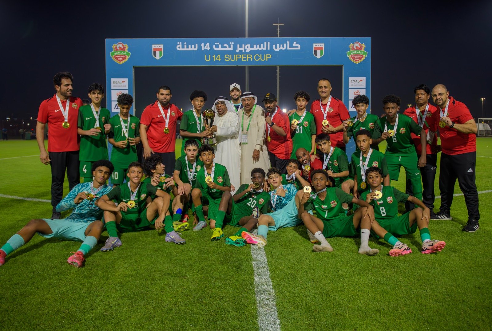 تتويج شباب الأهلي (أ) بكأس السوبر تحت 14 سنة