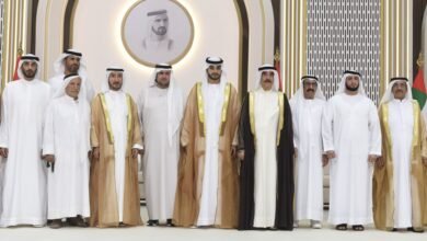 حاكم أم القيوين يحضر أفراح آل مكتوم