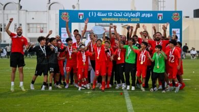 فريق شباب الأهلي يُتوج بطلًا لمسابقة دوري تحت 12 سنة (أ)