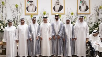 هزاع بن زايد يحضر حفل استقبال بمناسبة أفراح الهاملي والرميثي في أبوظبي