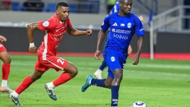 تعادل النصر و شباب الأهلي في دوري أدنوك للمحترفين