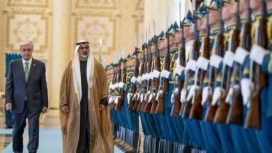 جرت لسموّه مراسم استقبال رسمية.. ولي عهد أبوظبي يصل القصر الرئاسي في العاصمة الكازاخستانية أستانا