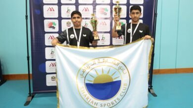 الشارقة يتوج ببطولة الدولة لكرة الطاولة للشباب