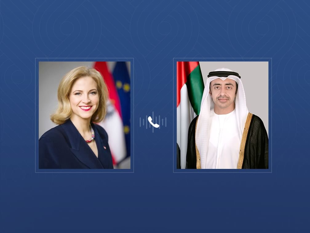 عبدالله بن زايد ووزيرة خارجية النمسا يبحثان هاتفيا تعزيز العلاقات الإستراتيجية بين البلدين