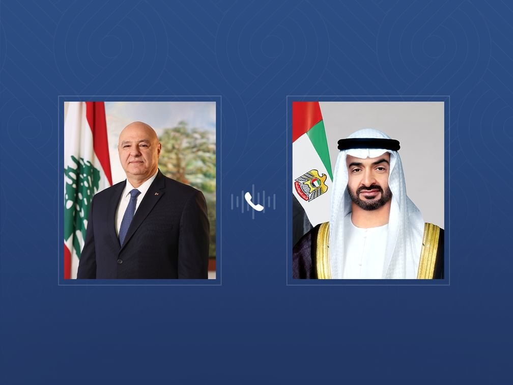 رئيس الدولة والرئيس اللبناني يبحثان هاتفيا علاقات التعاون بين البلدين