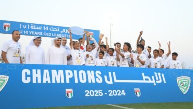 تتويج خورفكان بدرع دوري تحت 14 سنة (ب)