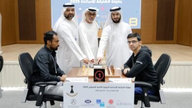 سالم عبدالرحمن يحقق الفوز الأول في "الشارقة لأساتذة الشطرنج"