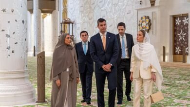 رئيس الباراغواي يزور جامع الشيخ زايد الكبير في أبوظبي