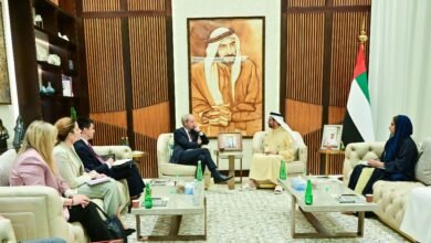 علي النعيمي يستقبل مسؤولا في دائرة العمل الخارجية للاتحاد الأوروبي