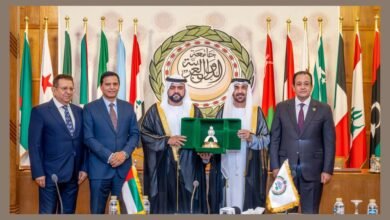 محمد الشرقي يلتقي رئيس البرلمان العربي ويشيد بجهود البرلمان في دعم التنمية الشاملة عربيًا