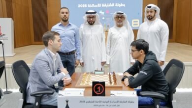 بطولة الشارقة الدولية لأساتذة الشطرنج تكسر حاجز المليون مشاهدة