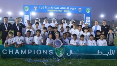نادي الإمارات يتوج بلقب دوري كرة القدم تحت 13 عاما