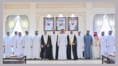 عمار بن حميد يحضر أفراح النعيمي والعويس