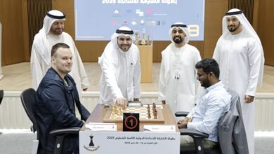 9 لاعبين بالصدارة بعد الجولة الـ3 لبطولة الشارقة لأساتذة الشطرنج