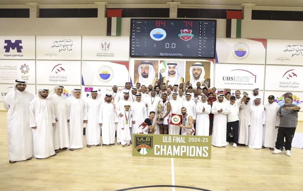 نادي الشارقة يُهدي لقب دوري الإمارات للسلة إلى حاكم الشارقة