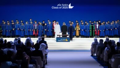 خالد بن محمد بن زايد يشهد حفل تخريج دفعة عام 2025 من جامعة محمد بن زايد للذكاء الاصطناعي